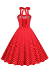 Vintage 50s Red Polka Dot Dress