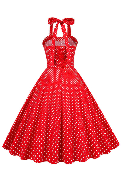 Vintage 50s Red Polka Dot Dress