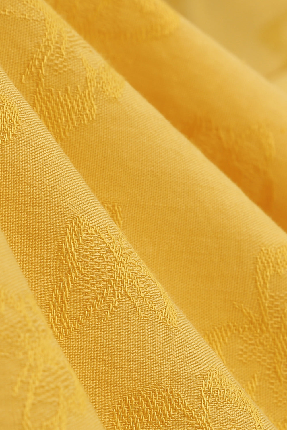 Yellow Vintage Turndown Collar Dress