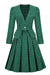 Women's Vintage Green Dress Set