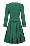 Women's Vintage Green Dress Set