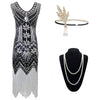 Gatsby 1920s Dress Silver