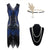 Blue And Black Gatsby 20s Dress