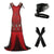 Gatsby 1920s Maxi Dress Red