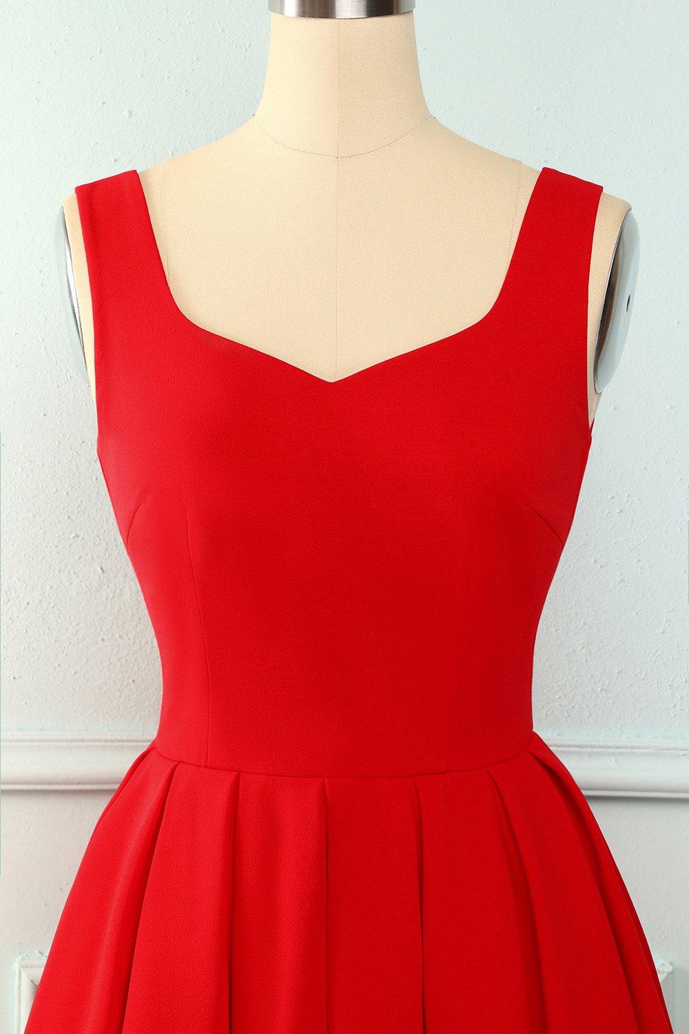 Vintage Red Ruffled Dress