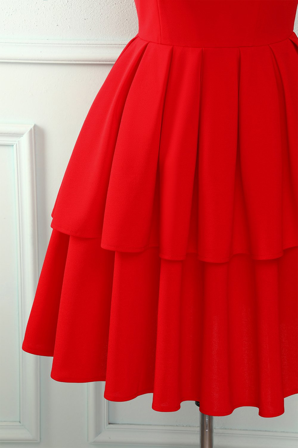 Vintage Red Ruffled Dress