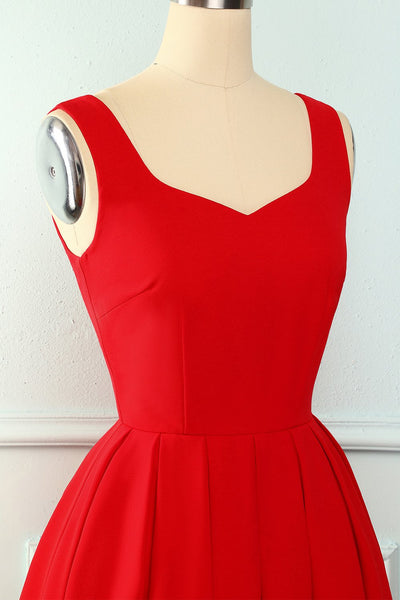 Vintage Red Ruffled Dress