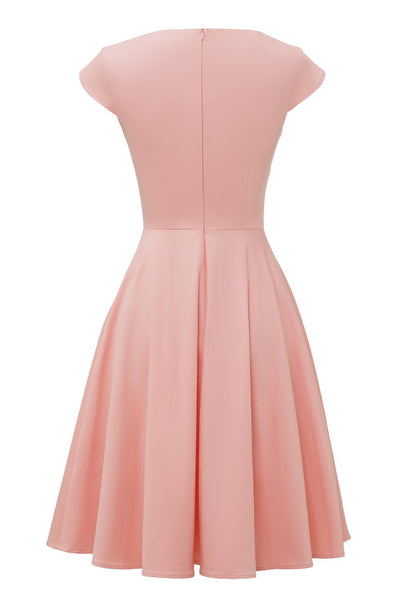 Pink Vintage Dress With Sweetheart Neckline