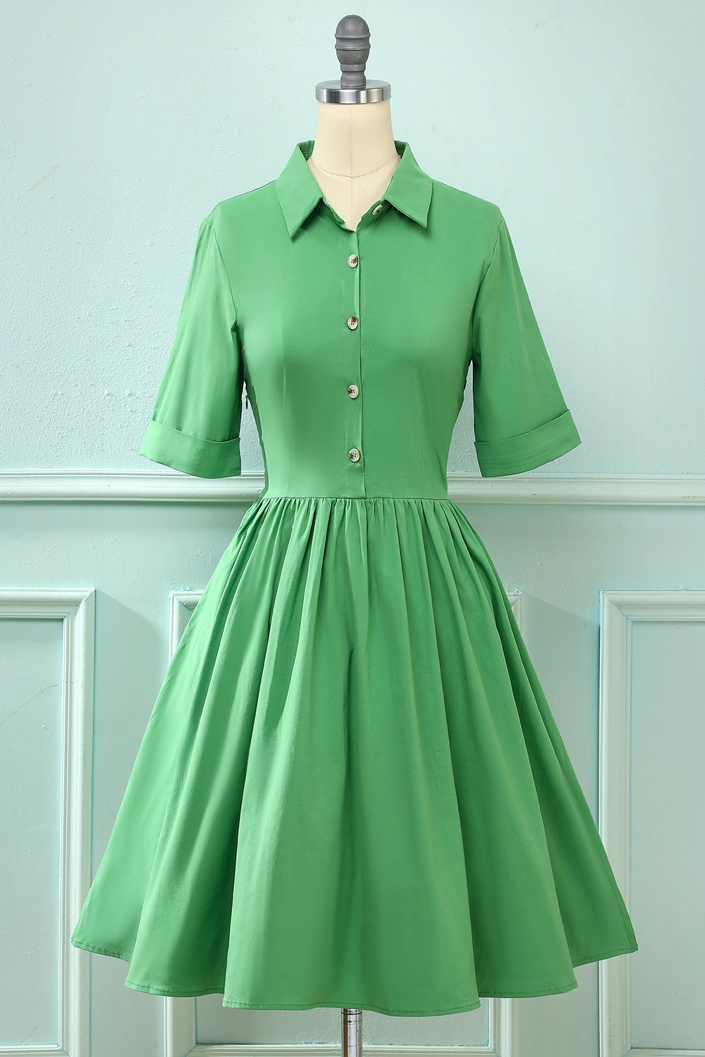 1950s Vintage Pleated Dress