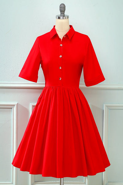 1950s Vintage Pleated Dress