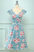 Vintage Floral Print Trapeze Dress