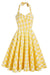 1950s Yellow Plaid Dress