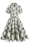 Vintage 50s Plaid Swing Dress