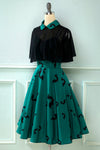 Vintage Gothic Style Dress With Bat Print