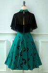 Vintage Gothic Style Dress With Bat Print