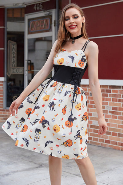 White Pumpkin Halloween Dress