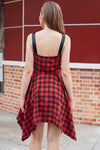 Vintage Red And Black Plaid Dress