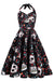 Skull Pattern Vintage Halloween Dress