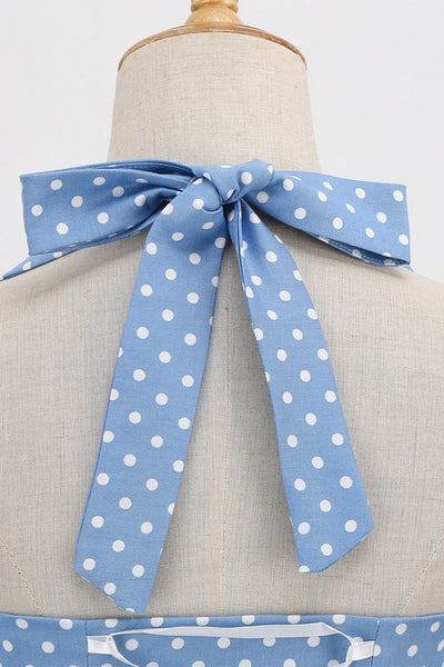 Women Polka Dot Backless Retro Dress