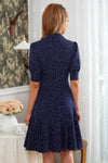 Vintage Polka Dot Half Sleeve Dress