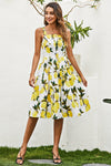 Lemon Pattern Summer Vintage Dress