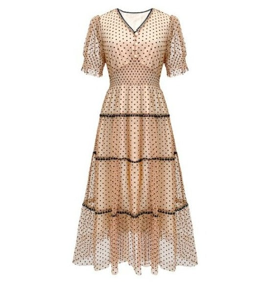 40s Vintage Champagne Dress