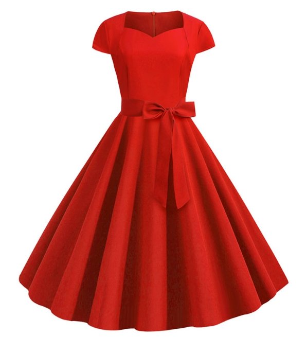 Red Vintage 50s Dress