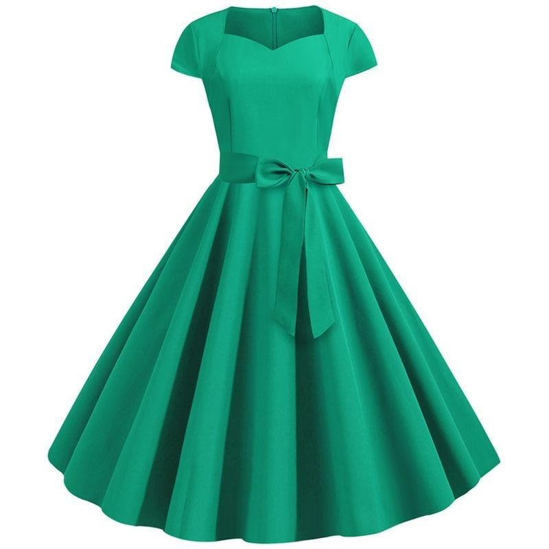 Green Vintage 50s Dress