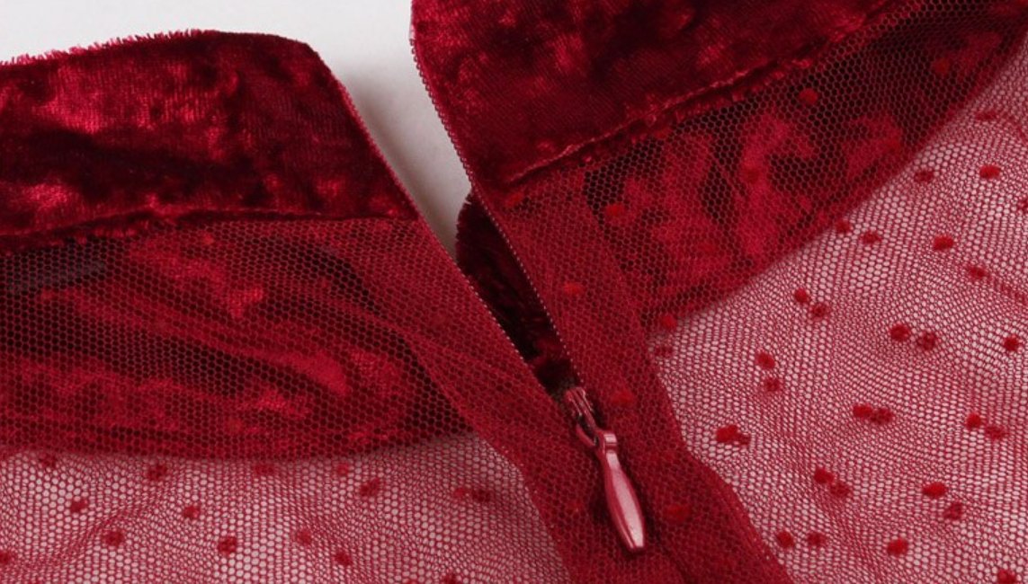 60s Vintage Burgundy Dress