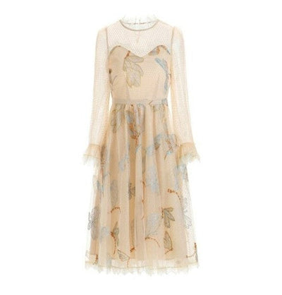 40s Dress Beige