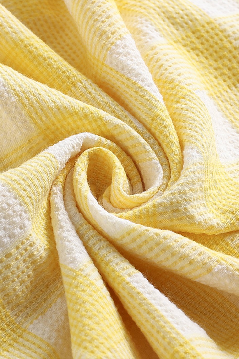 1950s Yellow Plaid Dress