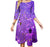 Women's Purple Dress Year 70 Vintage Emerald