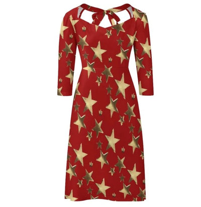 Women's 70s Vintage Red Dress