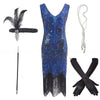 Gatsby 1920s Party Dress Blue