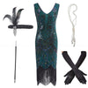 Gatsby 1920s Party Dress Green