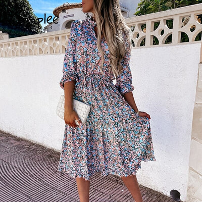 Vintage Floral Maxi Dress