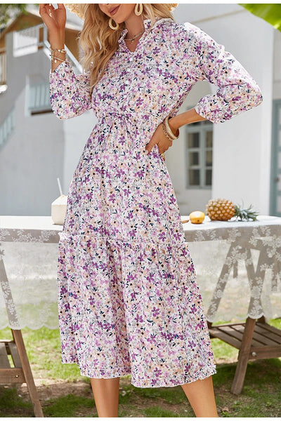 Vintage Floral Maxi Dress