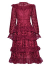 Burgundy Vintage Wedding Guest Dress