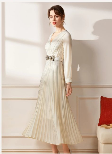 White 40s Fashion Dress