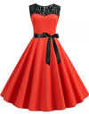 Red And Black 50s Pin Up Dress