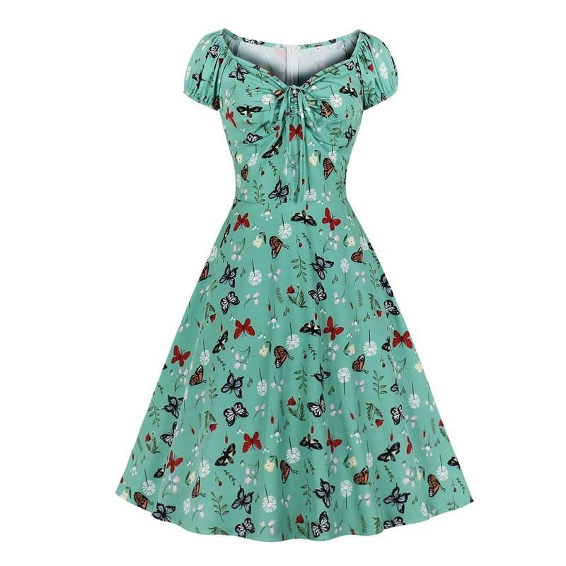 1950 Summer Butterflies Dress