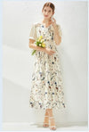 40s Blue Flowers Dress