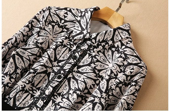 40s Black Flowers Dress