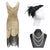 20s Fringe Dress Beige