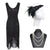 20s Fringe Dress Black