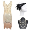 20s Fringe Dress Pink Beige