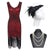 Red And Black 20s Fringe Dress