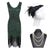 20s Fringe Dress Green