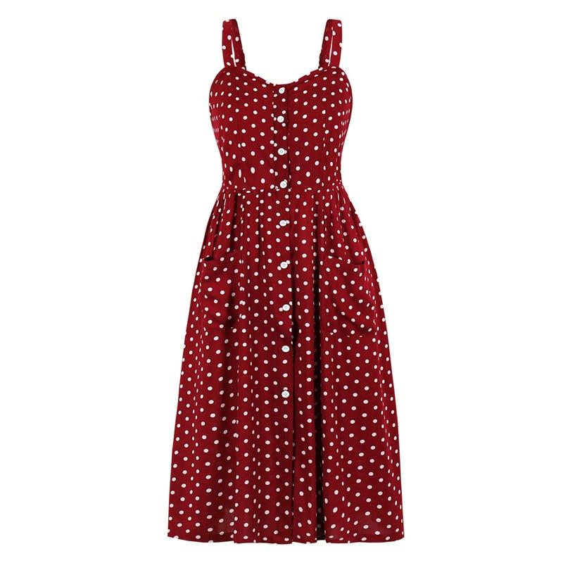 60s Polka Dot Dress Burgundy