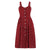 60s Polka Dot Dress Burgundy